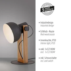 JUST LIGHT. Cup 2.0 bordlampe, svart, metall