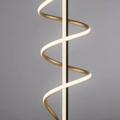 JUST LIGHT. Emanda LED-gulvlampe, jern, svart-messing