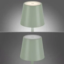 JUST LIGHT. Euria LED-bordlampe, grønn, jern, IP54