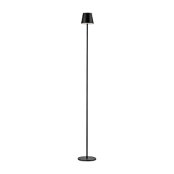 JUST LIGHT. Euria LED-gulvlampe, svart, jern, IP54