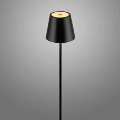 JUST LIGHT. Euria LED-gulvlampe, svart, jern, IP54