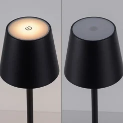 JUST LIGHT. Euria LED-gulvlampe, svart, jern, IP54