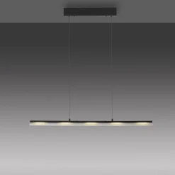 JUST LIGHT. Hengelampe Nele, svart, jern, glass