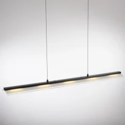 JUST LIGHT. Hengelampe Nele, svart, jern, glass