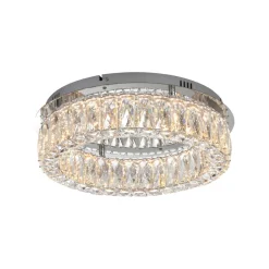 JUST LIGHT. Kulunka taklampe, jern, krystallglass