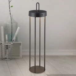 JUST LIGHT. LED-bordlampe Anselm svart 50 cm jern