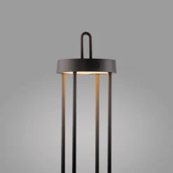 JUST LIGHT. LED-bordlampe Anselm svart 50 cm jern