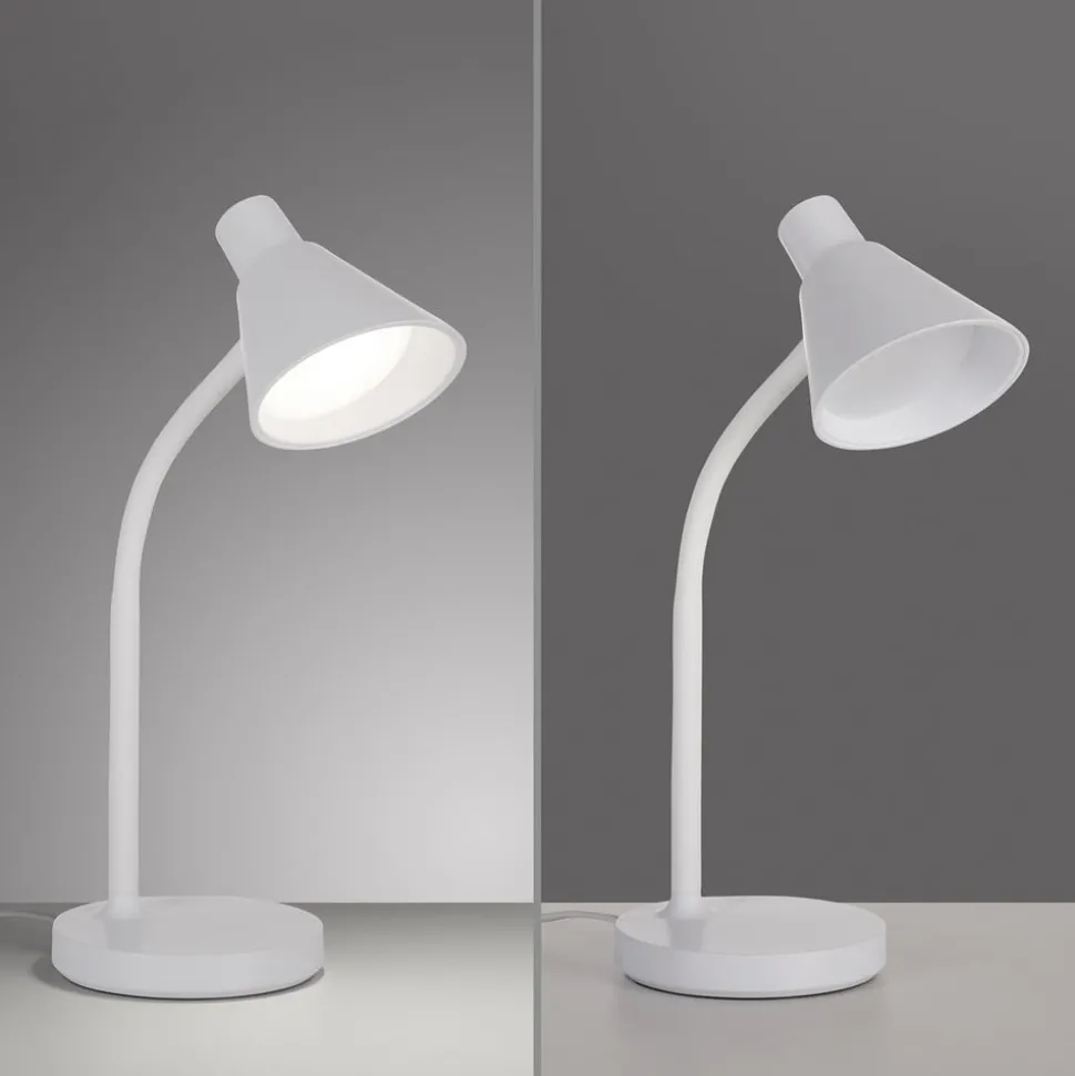 JUST LIGHT. LED-bordlampe Pixie, plast, hvit