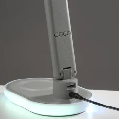 JUST LIGHT. LED-bordlampe Tina, ABS, CCT, RGB, hvit