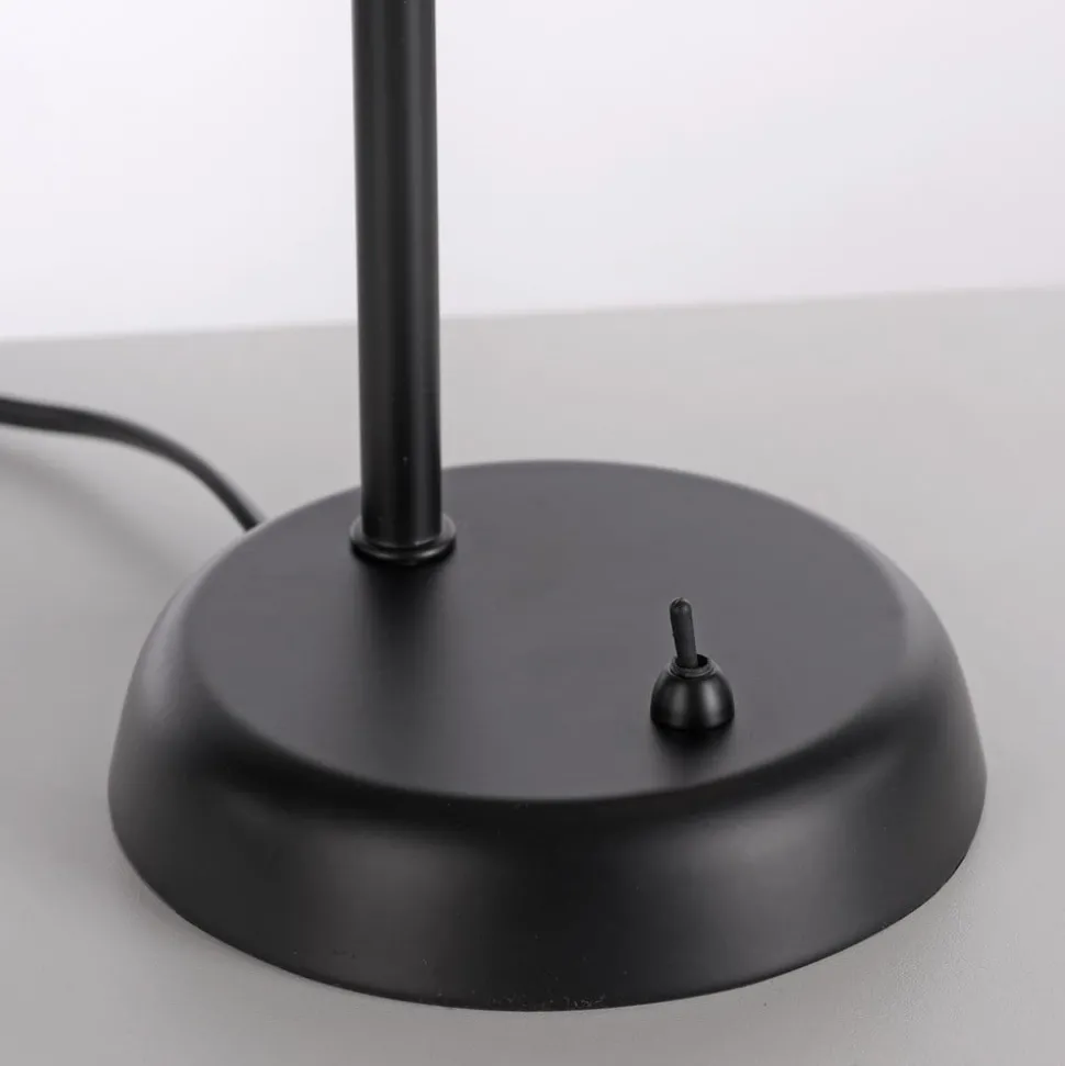 JUST LIGHT. Loki bordlampe, svart, jern, glass