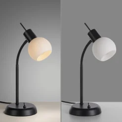 JUST LIGHT. Loki bordlampe, svart, jern, glass