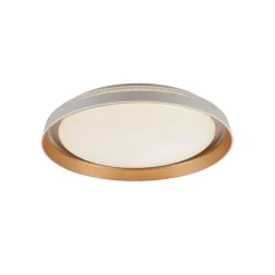 JUST LIGHT. Sati taklampe, plast, hvit/messing