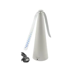 JUST LIGHT. Swat fluevisp, batteridrevet, hvit