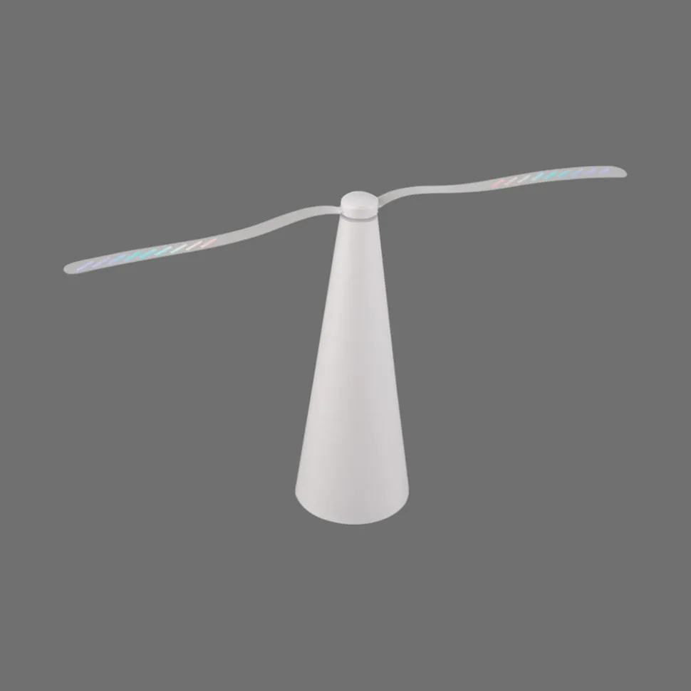 JUST LIGHT. Swat fluevisp, batteridrevet, hvit