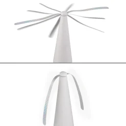 JUST LIGHT. Swat fluevisp, batteridrevet, hvit