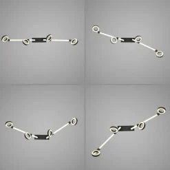 JUST LIGHT. Taklampe LOLAsmart Bileda, 4 lyskilder, svart