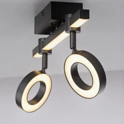 JUST LIGHT. Taklampe LOLAsmart Bileda, 2 lyskilder, svart