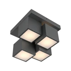 JUST LIGHT. Taklampe Tetris, jern, 3000 K, svart