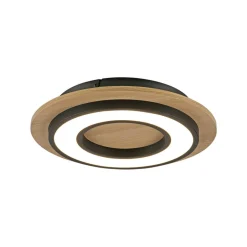 JUST LIGHT. Taklampe Tola, rund, tre, 3 000 K