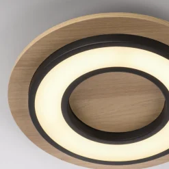 JUST LIGHT. Taklampe Tola, rund, tre, 3 000 K