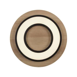 JUST LIGHT. Taklampe Tola, rund, tre, 3 000 K