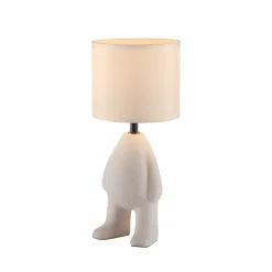 JUST LIGHT. Ted bordlampe, keramikk, stående, sandbeige