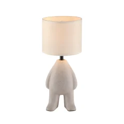 JUST LIGHT. Ted bordlampe, keramikk, stående, sandbeige