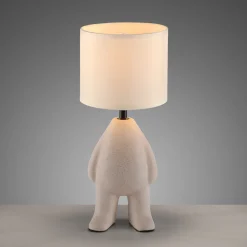 JUST LIGHT. Ted bordlampe, keramikk, stående, sandbeige