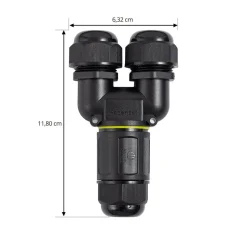 Kabelforbinder Y, vanntett, IP68, lengde 118 cm, svart