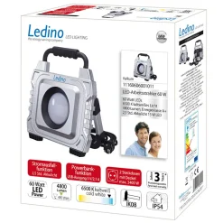 Kalkum LED-arbeidslyskaster, med strømbruddfunksjon