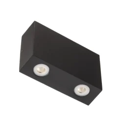 Kantet Henor utendørs vegglampe med 4 LEDs