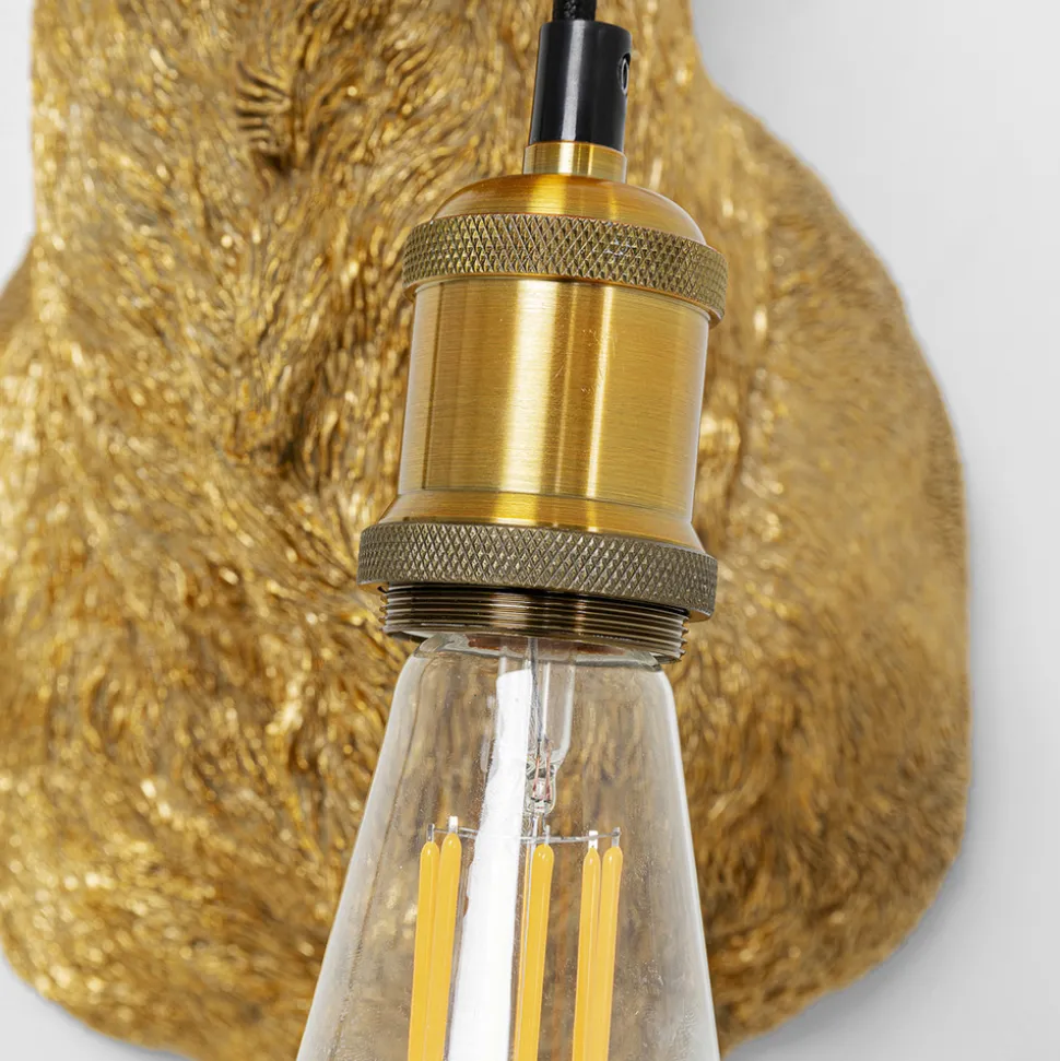 KARE Animal Goat vegglampe med støpsel, gull