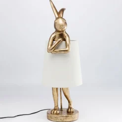 Kare Animal Rabbit bordlampe gull/hvit
