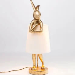 Kare Animal Rabbit bordlampe gull/hvit