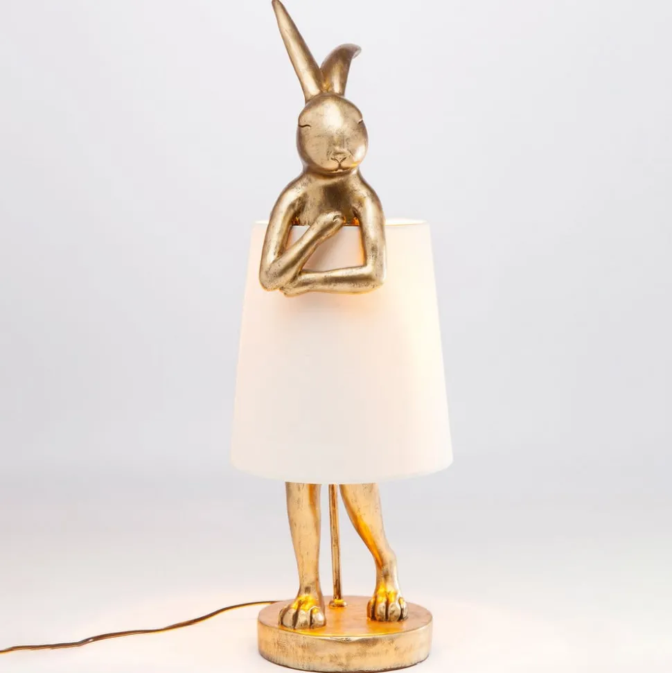 Kare Animal Rabbit bordlampe gull/hvit