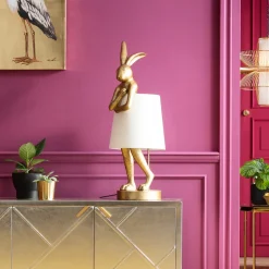 Kare Animal Rabbit bordlampe gull/hvit