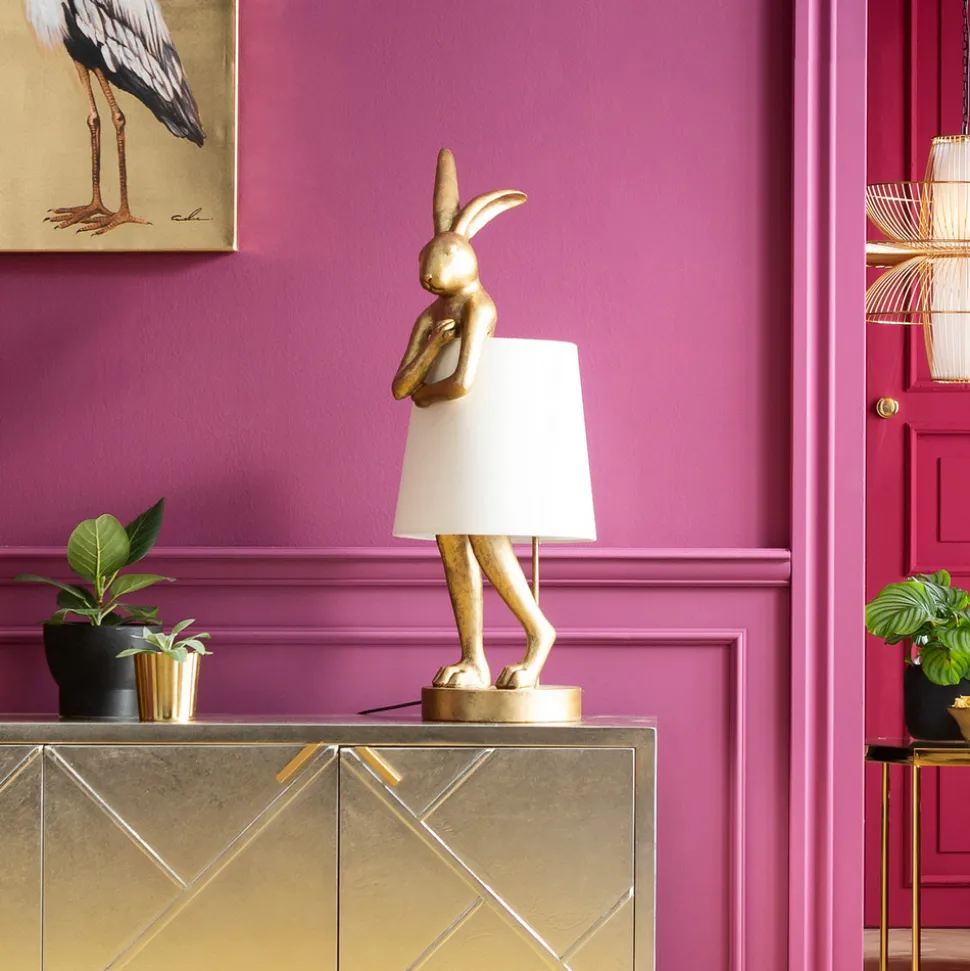 Kare Animal Rabbit bordlampe gull/hvit