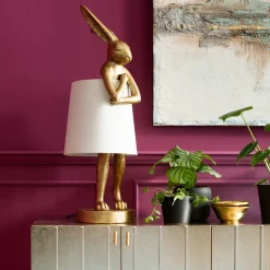 Kare Animal Rabbit bordlampe gull/hvit