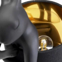 KARE Animal Rabbit bordlampe, tekstil, svart, høyde 50 cm
