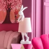 Kare Animal Rabbit bordlampe hvit/rosa