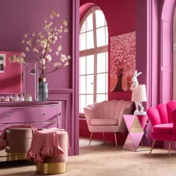 Kare Animal Rabbit bordlampe hvit/rosa