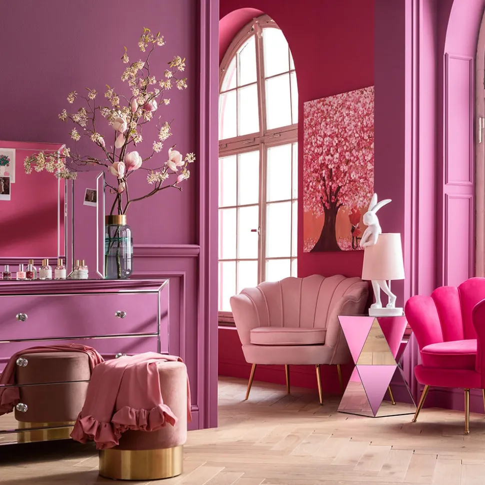 Kare Animal Rabbit bordlampe hvit/rosa