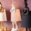 KARE Animal Rabbit bordlampe, hvit/rosa, høyde 50 cm