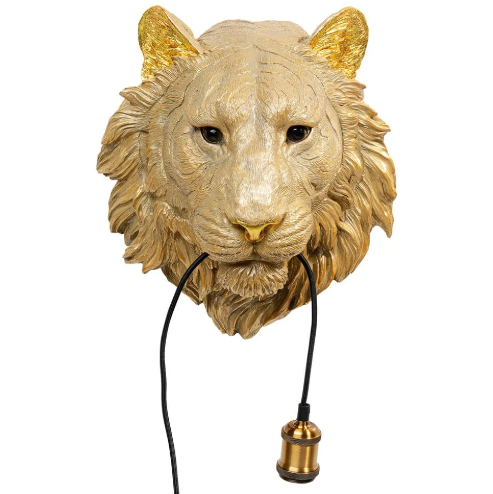 Kare Animal Tiger Head vegglampe med støpsel