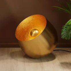 Kare Apollon gulvlampe, gull, Ø 50 cm