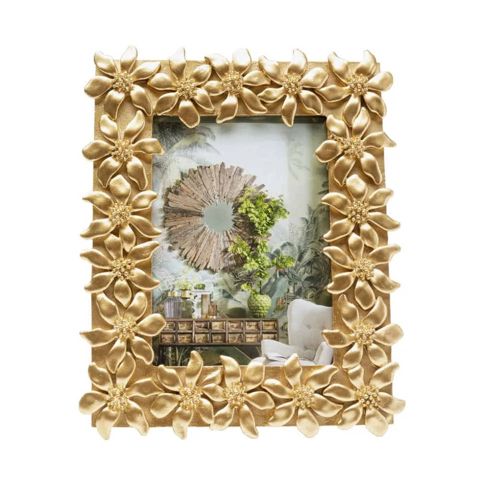 KARE bilderamme Flower, 13 x 18 cm, polyresin, gullfarget