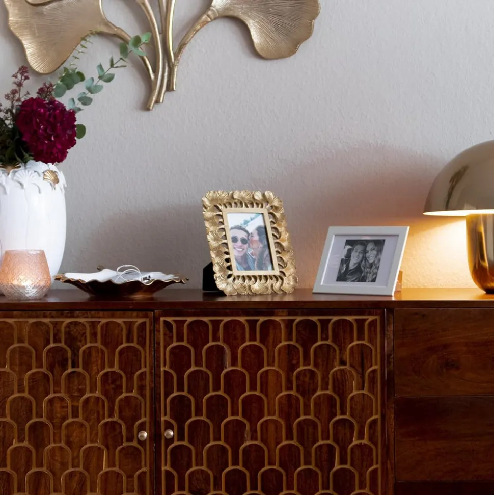 KARE bilderamme Ginkgo, 10 x 15 cm, polyresin, gullfarget