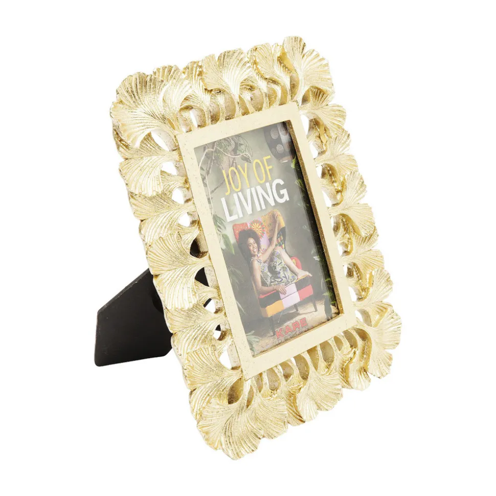 KARE bilderamme Ginkgo, 10 x 15 cm, polyresin, gullfarget