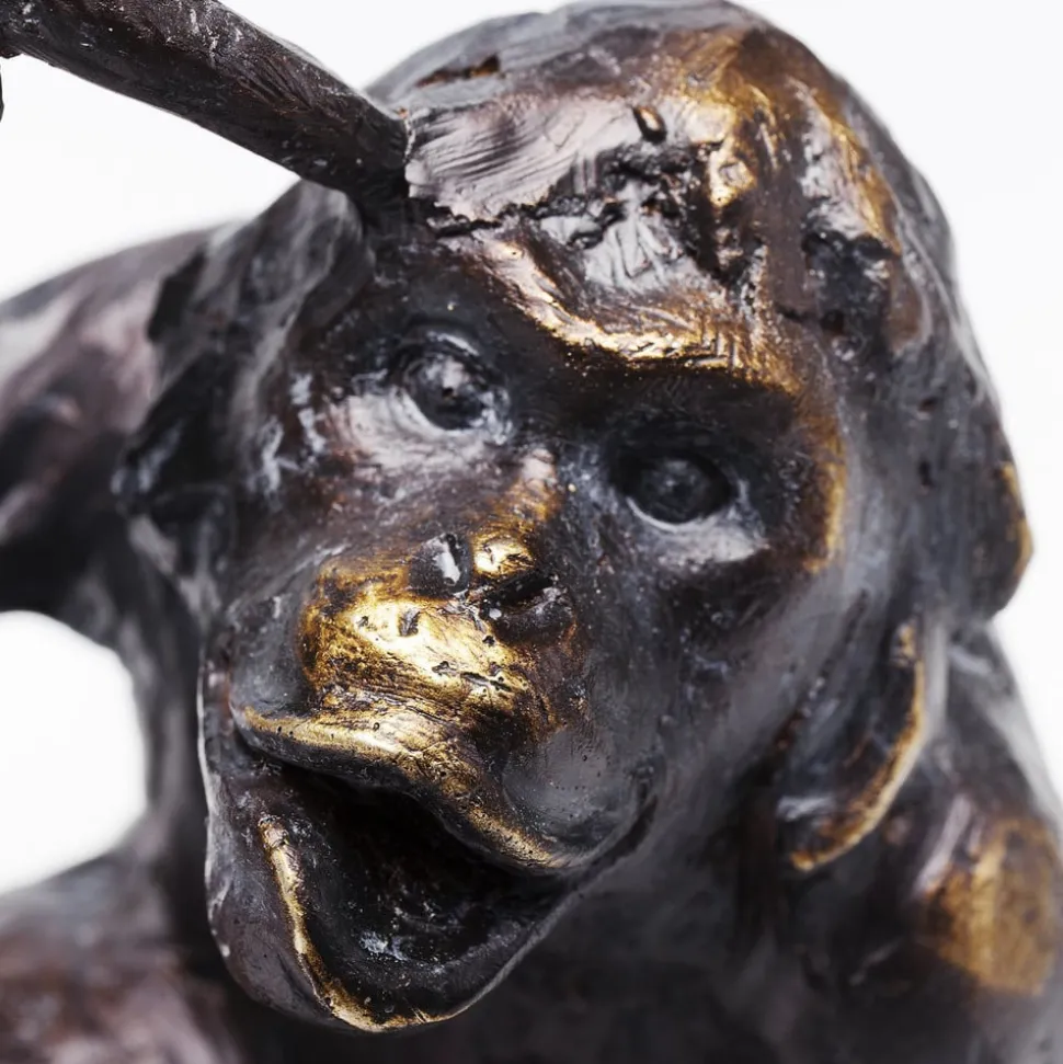 KARE Bokstøtte Monkey, polyresin, svart, sett med 2 stk