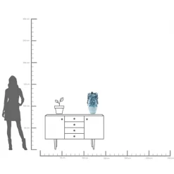 KARE Butterflies-vase, lyseblå, høyde 50 cm, steintøy